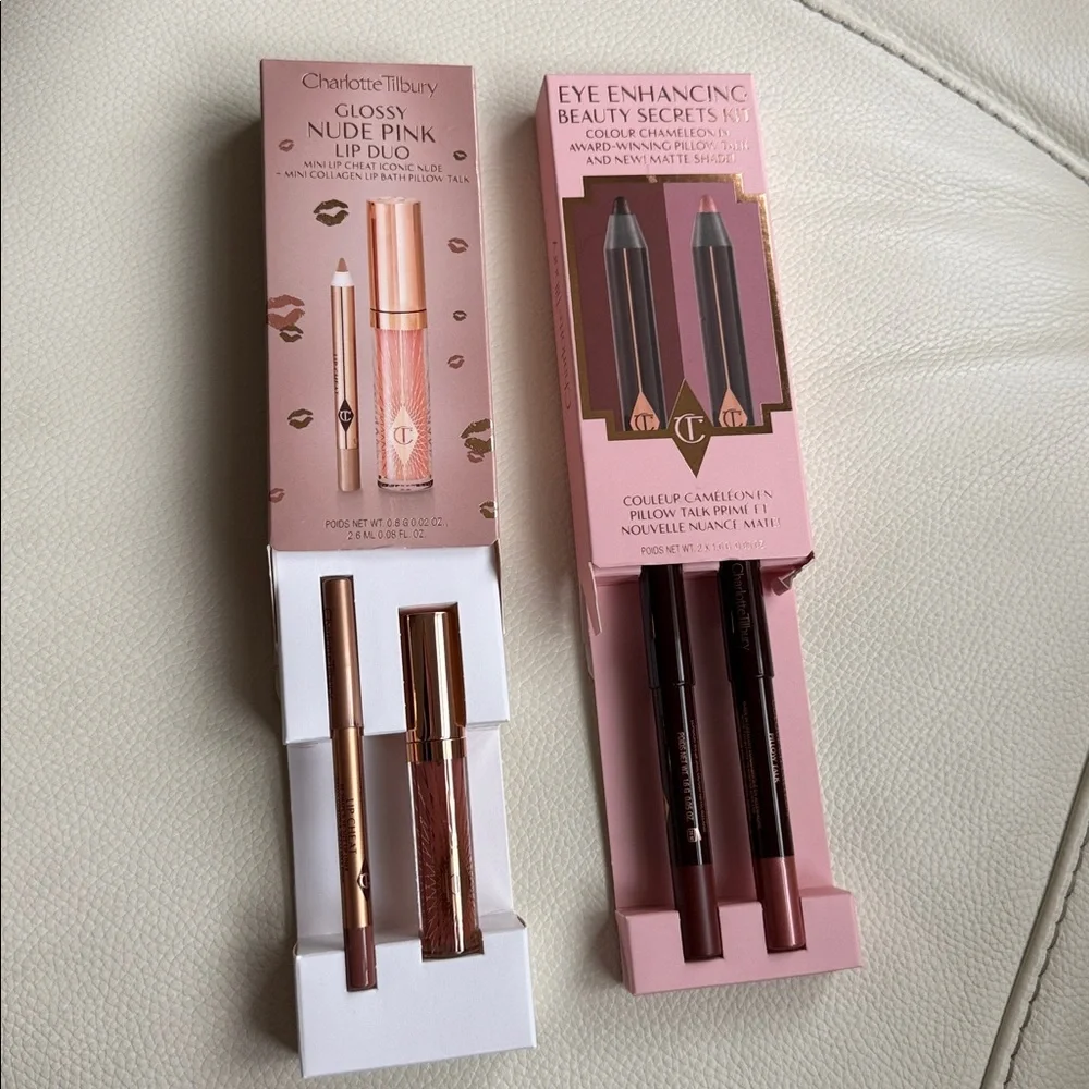 Charlotte Tilbury Eye Enhancing Kit And Nude‎ Pink Glossy Bundle